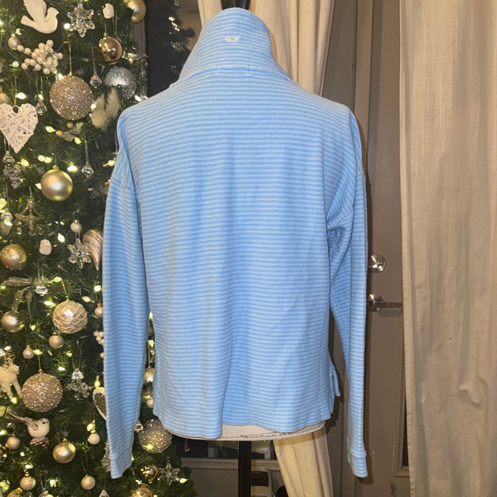 Vineyard Vines Women's Blue Striped Zipper Jacket Pullover light jacket - Picture 4 of 9